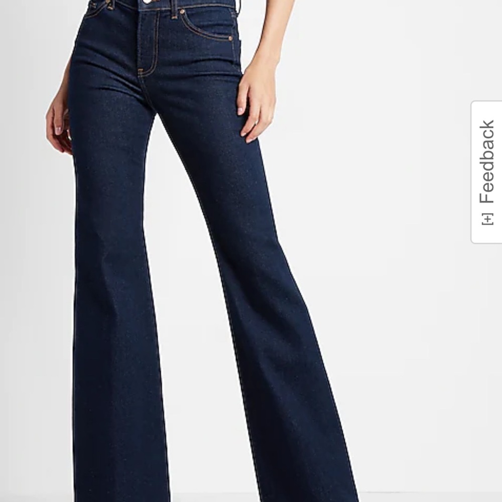 Women's Dark Blue Flared Jeans